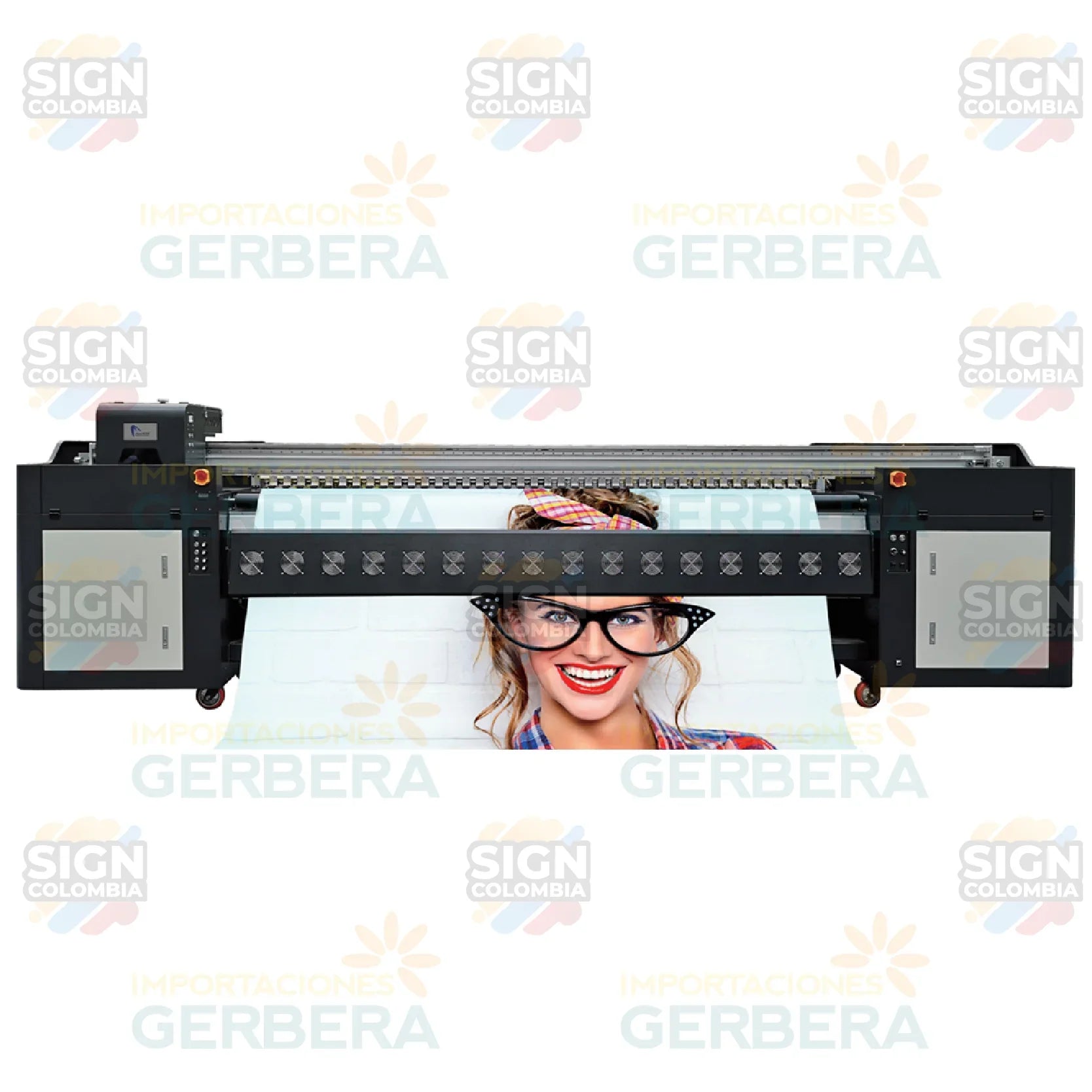 Impresora de inyección de tinta solvente digital de 3,2 M con cabezal HS1000/6988H de 12 piezas - SIGN COLOMBIA Plotter de corte